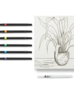 24pg Watercolor Coloring Book Set Floral and Fauna - Mondo Llama™