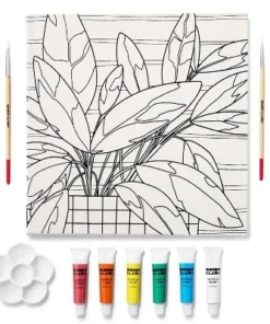 11"x11" Paint-Your-Own Canvas Kit Plant - Mondo Llama™
