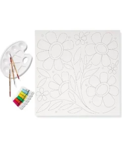 20" x 20" Paint-Your-Own Canvas Floral - Mondo Llama™