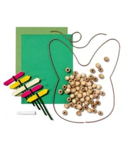 Create-Your-Own Wood bead Easter Bunny Wreath Kit - Mondo Llama™