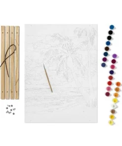 Paint by Number Kit Tropical Beach Scene - Mondo Llama™