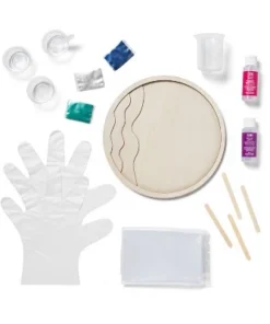 Round Resin Wood Frame Kit Ocean - Mondo Llama™