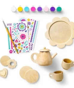 Paint-Your-Own Wood Tea Set Kit - Mondo Llama™